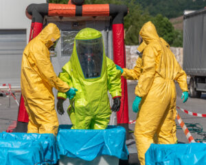 ABC-Zug Lenne, Dekontamination nach dem Einsatz