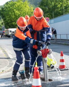 Wasserentnahme aus einem Unterflurhydrant